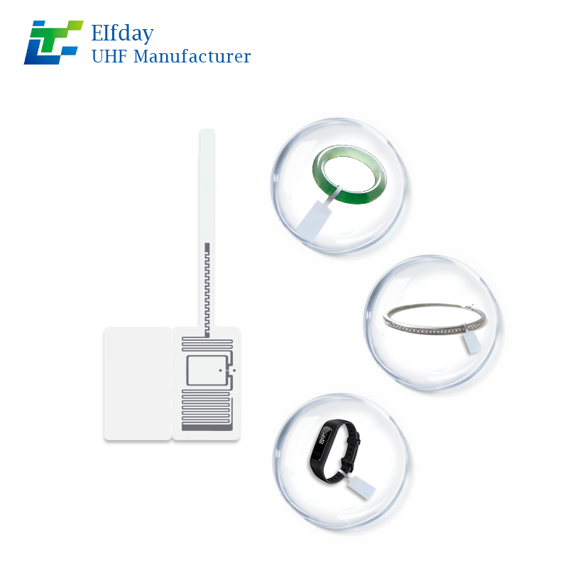 RFID UHF 68*26mm M730 tag Perforated Matte Pet Jewelry Tags for Gems/Silver, Waterproof for Inventory